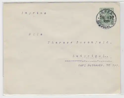 68893 Ganzsachen Brief Deutsche Post in Jaffa 10 Para 1905