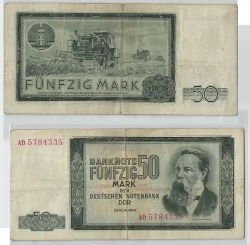 50 Mark Banknote Deutsche Notenbank DDR 1964 (129154)