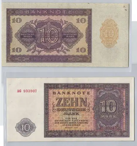 10 Mark Banknote DDR Deutsche Notenbank 1955 fast kassenfrisch (129688)