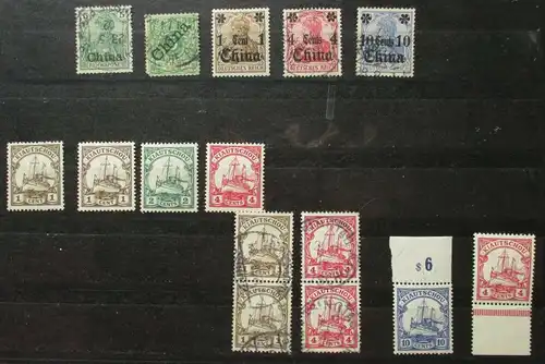 Briefmarken dt.Kolonien dt.Post in China, Kiautschou mit 15 Werten (130038)