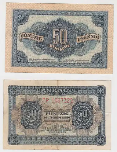 50 Pfennig Banknote DDR Deutsche Notenbank 1948 (130515)