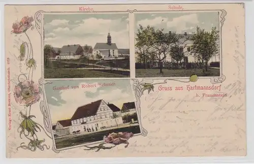 92178 Mehrbild Ak Gruß aus Hartmannsdorf bei Frauenstein 1903