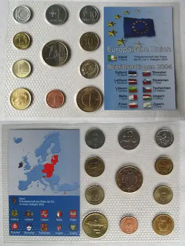 Kursmünzsatz KMS Europäische Union EU 2004 11 Münzen Beitrittsnationen (129137)