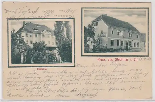 91838 Mehrbild Ak Gruß aus Wechmar in Thüringen Domaine 1909