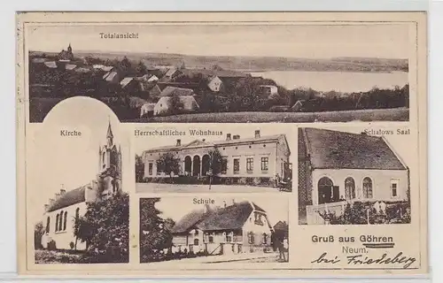 92301 Mehrbild Ak Gruß aus Göhren Neumark Schule, Kirche, Schalows Saal 1927