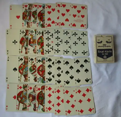 Altenburger & Stralsunder Spielkarten Fabriken Nr. 88 Skat-Karte 1932 (124482)