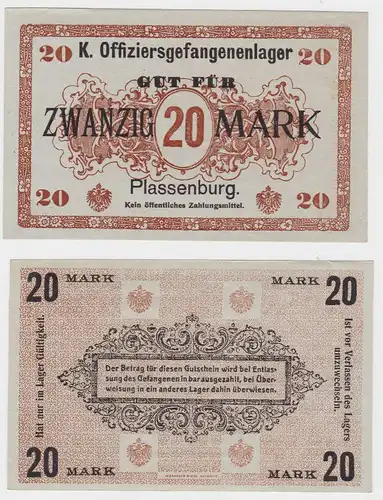 20 Mark Banknote Offiziersgefangenenlager Plassenburg 1.Weltkrieg (130397)
