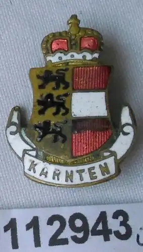 Emailliertes altes patriotisches Abzeichen Wappen mit Krone um 1920 (112943)