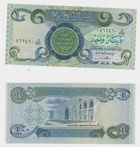 1 Dinar Banknote Iraq Irak Persien bankfrisch UNC (130234)