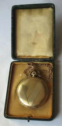 Alte Gold Double Taschenuhr von Rodi& Wienenberger 1935-40 (116986)