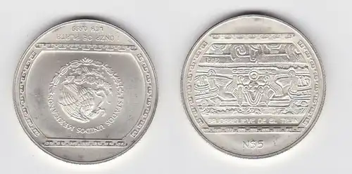 5 Peso OZ Silbermünze Mexiko 1993 Precolumbian Bajorrelieve de el Tajin (131370)