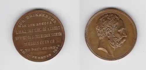 Medaille Besuch König Albert Schneider'sche Messingwerke Paunsdorf 1900 (132421)