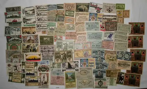 Sammlung mit 100 Banknoten Notgeld Deutsches Reich um 1921 (132420)