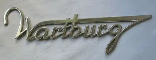 Wartburg Firmen Blech Plakette VEB Automobilwerk Eisenach um 1970 (110424)