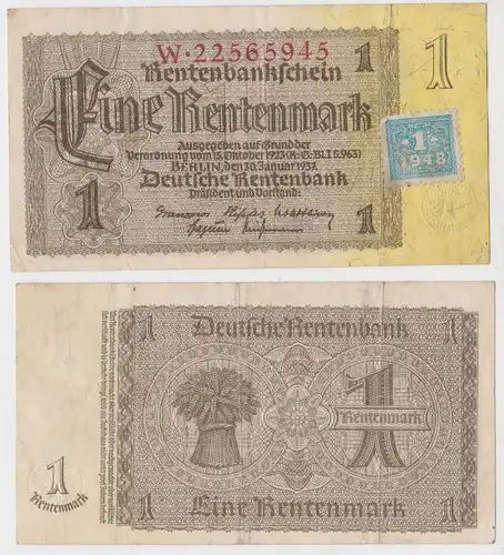 1 Mark Banknote DDR Deutsche Notenbank 1948 Kuponausgabe Ro.Nr.330 b (132157)