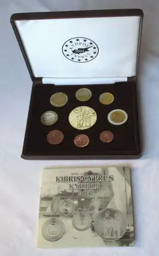 Kursmünzsatz KMS Euro Proben Zypern 2004 im Originaletui (131717)