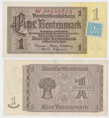 1 Mark Banknote DDR Deutsche Notenbank 1948 Kuponausgabe Ro.Nr.330 b (132151)