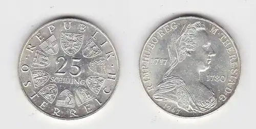 25 Schilling Silber Münze Österreich 250. Geburtstag Maria Theresia (112809)