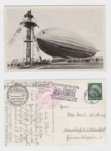 90273 AK LZ 127 "Graf Zeppelin" der Deutschen Zeppelin-Reederei m. Sonderstempel