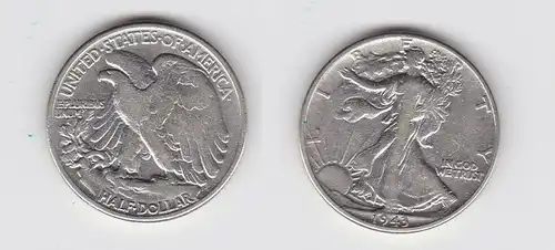1/2 Dollar Silber Münze USA Walking Liberty 1943 (131255)