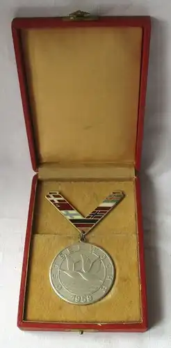 Medaille Ostseewoche 1959 Stufe 2 Silber Sporttreffen der Ostseeländer (119988)