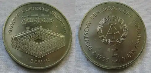 DDR Gedenk Münze 5 Mark Berlin Zeughaus 1990 (119833)