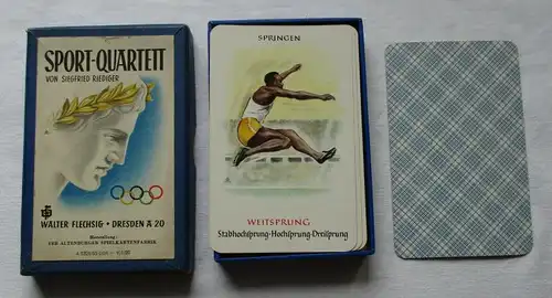 DDR Kartenspiel Olympia Sport Quartett Siegfried Riediger Altenburg 1953 /113628