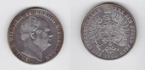 1 Vereinstaler Silber Münze Preussen 1860 A (124586)