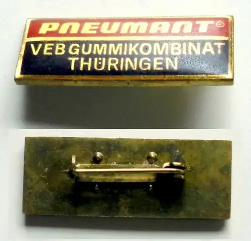 Seltenes DDR Abzeichen Pneumant VEB Gummikombinat Thüringen (131772)