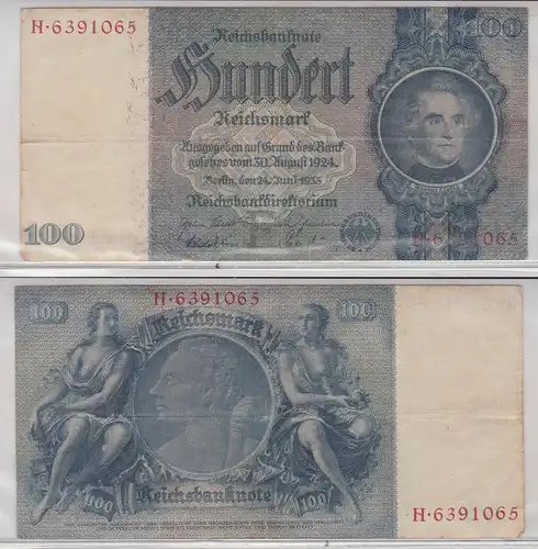 100 Mark Reichsbanknote Deutsches Reich 24.6.1935 Ro 176 a (129954)