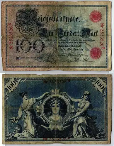 100 Mark Reichsbanknote Deutsches Reich 1.7.1898 (120735)