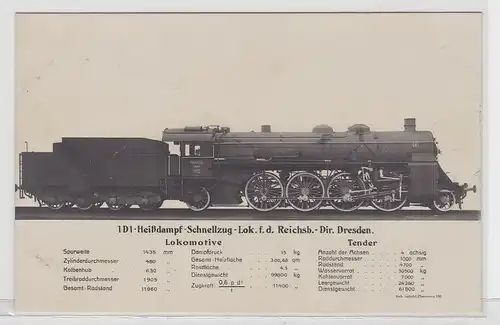 92075 AK Heißdampf-Schnellzug-Lokomotive Reichsbahndirektion Dresden