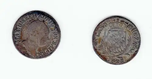 6 Kreuzer Silber Münze Bayern 1825 (129857)