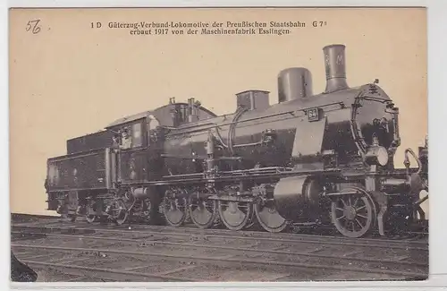 62895 Ak Eisenbahn Preussische Staatsbahn G7 Maschinenfabrik Esslingen 1917
