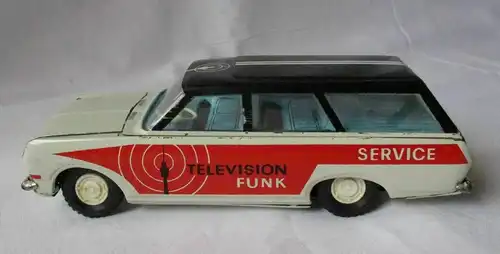 DDR Modellauto Spielzeug Schwungrad Ehri Television Funk Service Wagen (124177)