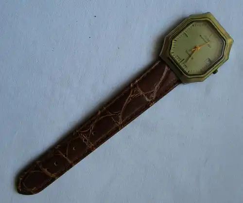 Seltene DDR Armbanduhr Ruhla Eurochron mit Widmung für 30 Jahre MdI (134204)