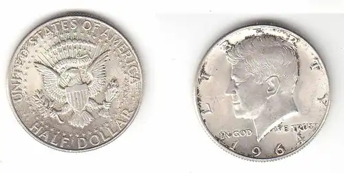 1/2 Dollar Silbermünze USA 1964 John F.Kennedy (116276)