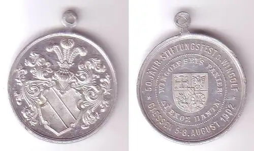 Studentika Aluminium Medaille 50 jährige Stiftungsfest Wingolf Giessen 1902