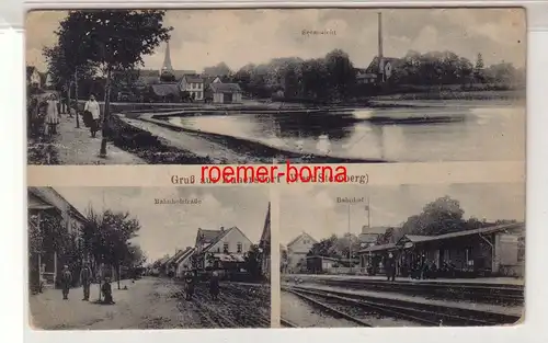 73120 Mehrbild Ak Gruß aus Kunersdorf (West Sternberg) Bahnhof usw. um 1930