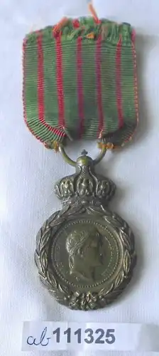 Bronze Medaille Napoléon I., Medaille de St. Helena am Band (111325)