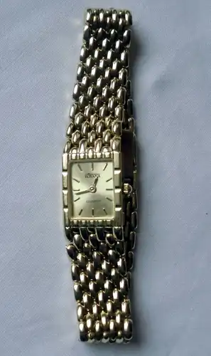 Schöne goldene Damen Armbanduhr 585er Gold 14 K mit Armband aus 585er Gold