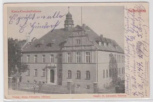 82706 AK Schrimm - Kreis-Geschäftshaus, Frontansicht 1915
