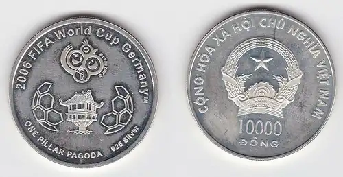 10000 Dong Silber Münze Vietnam 2006 FIFA Fußball WM Deutschland (106808)