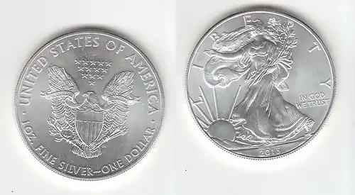1 Dollar Silbermünze USA 2013 Silver Eagle 1 Unze Feinsilber (113032)