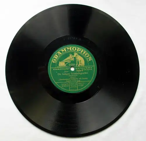 124721 Grammophon Schellackplatte Zum Städtle hinaus um 1930