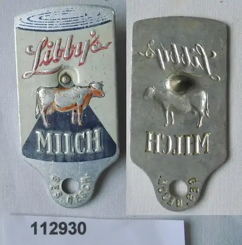 Libbys Milch Reklame Dosen Locher, Dosenstecher antik, selten, Rarität (112930)