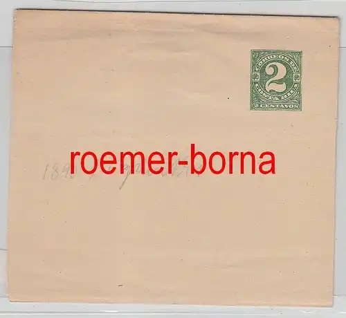 75961 seltener Ganzsachen Brief Costa Rica 2 Centavos grün 1890