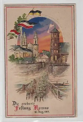 89629 Halt gegens Licht Ak Die eroberte Festung Kowno 18.August 1915