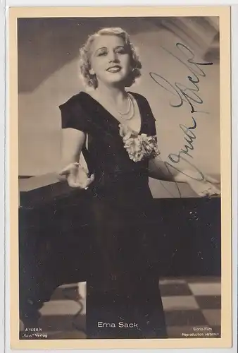 68600 Autograph Karte Deutsche Schauspielerin Erna Sack um 1939