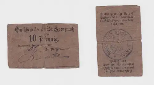 10 Pfennig Gutschein Notgeld der Stadt Kreuznach 1917 (117625)
